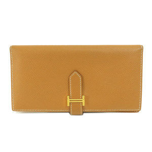 Hermes Bearn Souffle Gold Metal Fittings Long Wallet